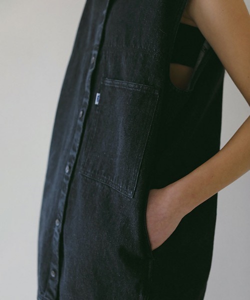 EDWIN×ETRE TOKYO 25SSスリーブレスデニムミニワンピース セール】EDWIN×ETRE TOKYOスリーブレスデニムミニワンピース
