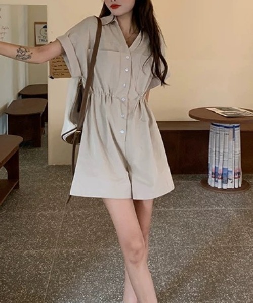 ampm（エーエムピーエム） サロペット オーバーオール ショート