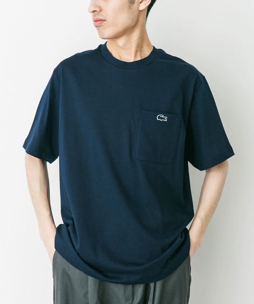 クロノクロック ポケットTシャツ XXLサイズ LACOSTE（ラコステ） tシャツ アウトラインクロックポケットTシャツ