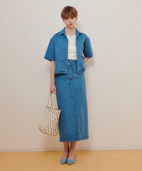 allureville（アルアバイル） ブラウス シャツ デニムボクシーシャツ