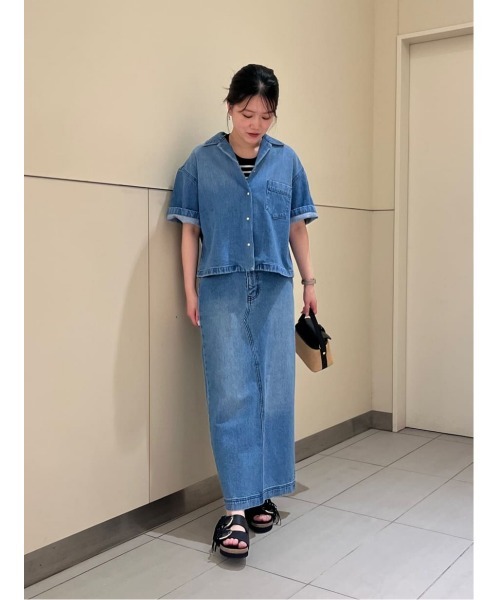 allureville（アルアバイル） ブラウス シャツ デニムボクシーシャツ