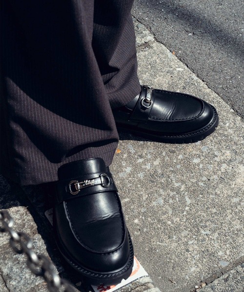 SUBCIETY サブサエティ l plate loafers subciety メンズ ローファー シューズ ビットローファー 送料無料 ストリート atfacc Subciety（サブサエティ） ローファー Metal plate loafers メンズ