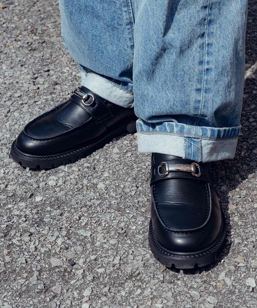 Subciety（サブサエティ） シューズ Metal plate loafers メンズ