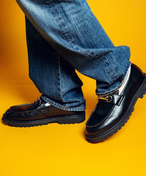 Subciety（サブサエティ） シューズ Metal plate loafers メンズ
