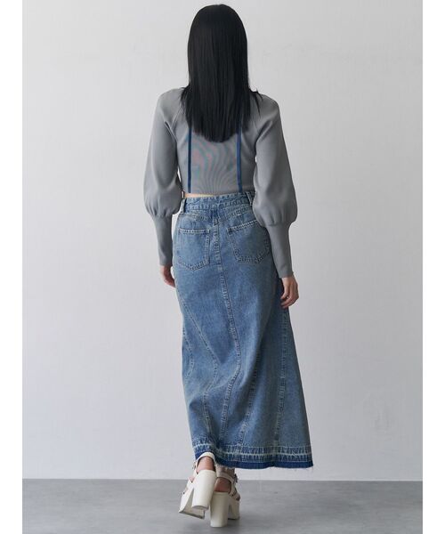 MURUAデニムスカート(タグ付き) MURUA デニムスカート デニムフロントオープンロングスカート