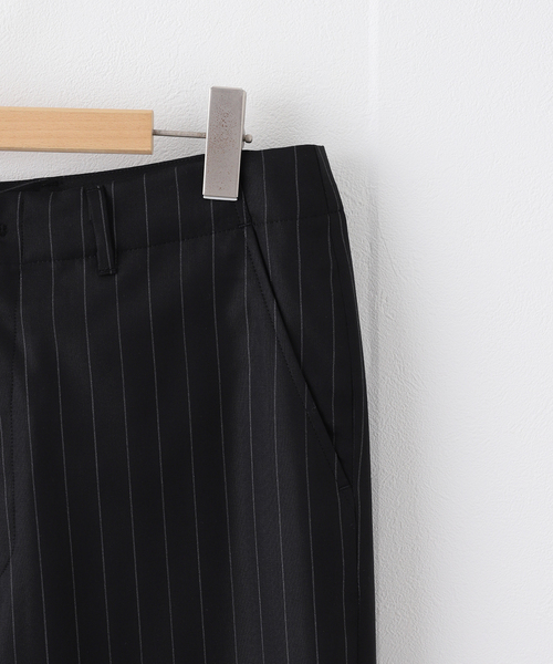 【CLEL】バックブラッシュドTR フレアスラックス サイズSアッシュモカ完売品 CLEL スラックス 「CLEL」Back Brushed TR Flare Slacks/バック