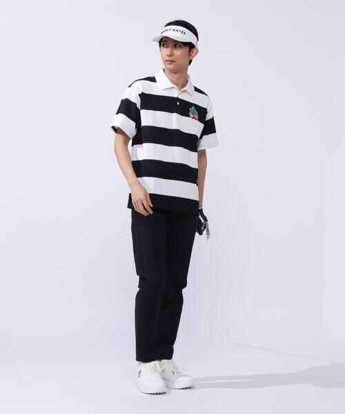 PEARLY GATES ポロシャツ 「PEARLY GATES」切替ボーダー半袖