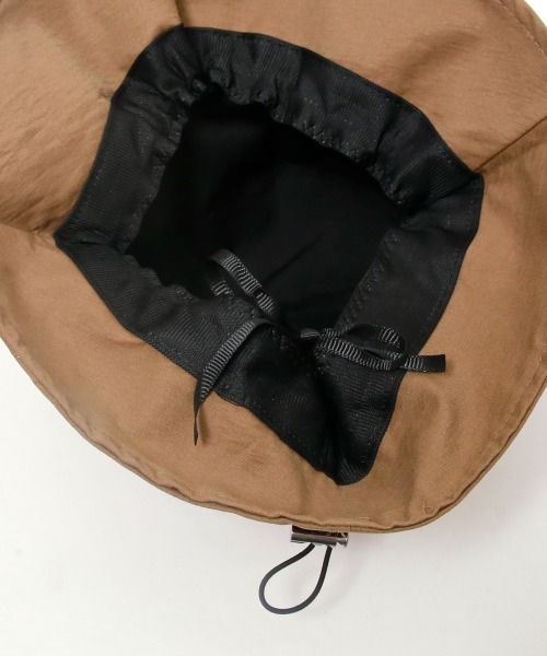 ハンドメイド 刺繍生地×手織り生地のドロストハット ハンドメイド 刺繍