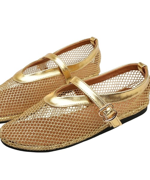 mal. フラットシューズ　24.0㎝　メッシュサンダル サンダル メッシュフラットシューズ レディース : ZOZOTOWN