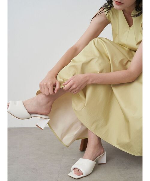 ELENDEEK エレンディーク ハンギングコクーンワンピース アイボリー M ELENDEEK（エレンディーク） ワンピース バックVジョーゼット