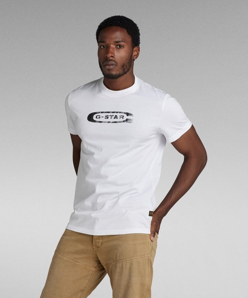 「G-STAR RAW」 半袖Tシャツ MEDIUM ホワイト メンズ