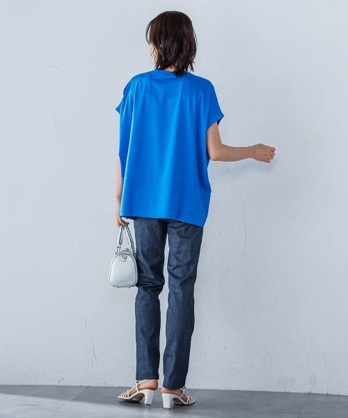 tシャツ ラウンドヘムフライスカットソー「手洗い可能」 レディース LAUTREAMONT tシャツ ラウンドヘムフライスカットソー「手洗い