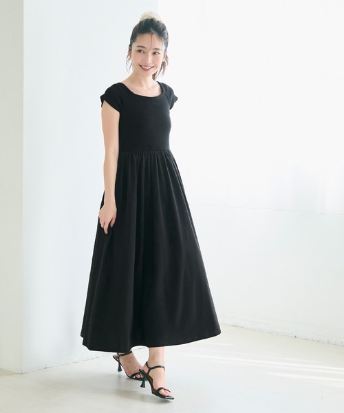 kate spade 黒 オフショルダー ワンピース FREAK'S STORE/インド 5分袖2WAYオフショルワンピース/オフ