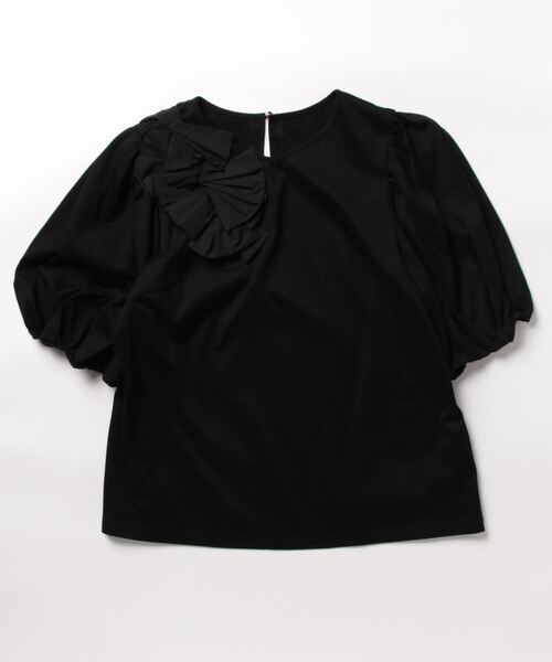 「Rose Tiara」 半袖カットソー 42 ブラック レディース