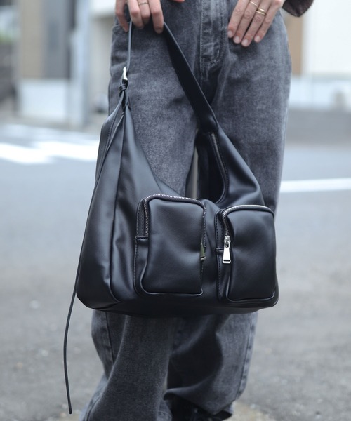 florist ショルダーバッグ バッグ 2WAY ダブルポケットレザーライク