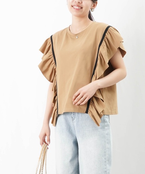 tシャツ LC/LLL ラインフリルプルオーバー レディース