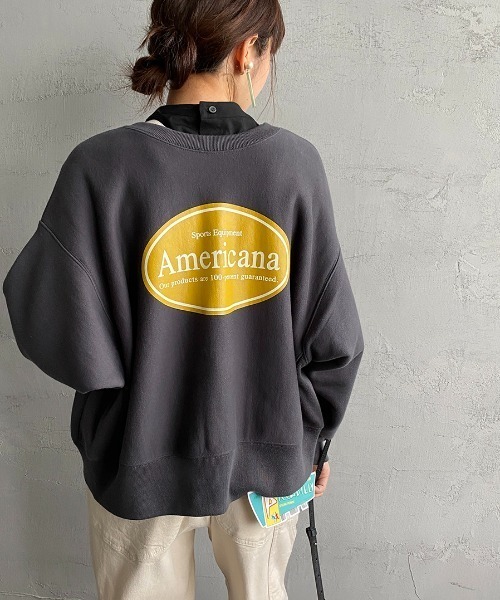 「AMERICANA」 カーディガン ONE SIZE スミクロ レディース