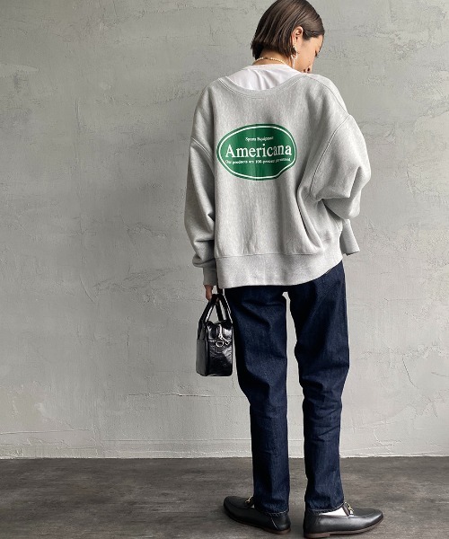 「AMERICANA」 カーディガン ONE SIZE スミクロ レディース AMERICANA 「AMERICANA」 カーディガン ONE SIZE スミクロ
