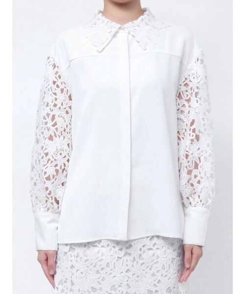 TONAL ブラウス シャツ ケミカルレーススリーブブラウス レディース