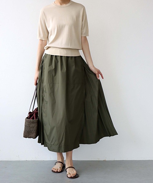 Jines（ジネス） スカート サイドファスナープリーツスカート