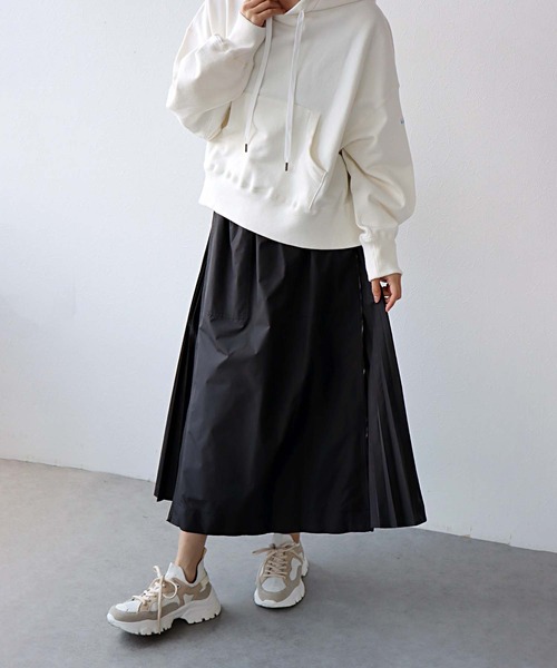 Jines（ジネス） スカート サイドファスナープリーツスカート