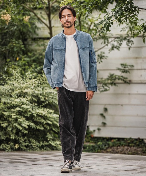 CAMBIO（カンビオ） 革ジャン ライダース mj10946-ストレッチデニム