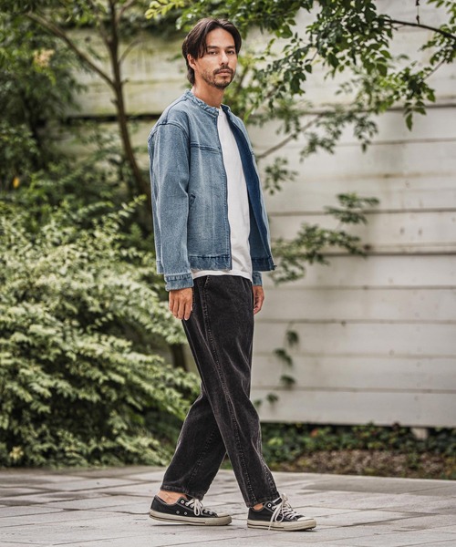 CAMBIO（カンビオ） 革ジャン ライダース mj10946-ストレッチデニム