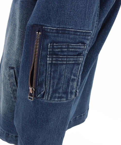 CAMBIO（カンビオ） 革ジャン ライダース mj10946-ストレッチデニム