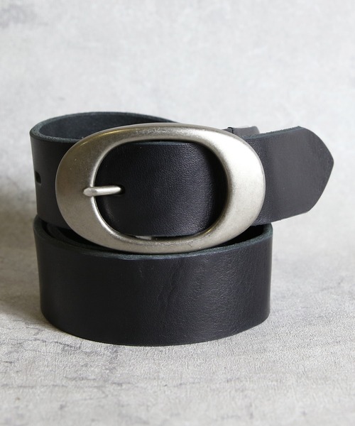 8 ベルト ITALY LEATHER 40mmオーバルバックルレザーベルト メンズ
