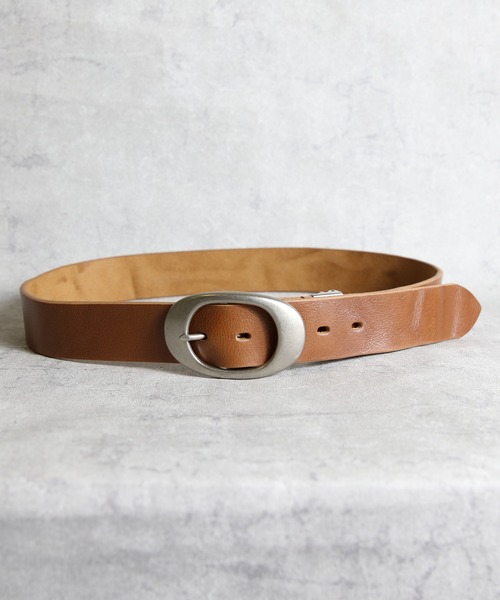 8 ベルト ITALY LEATHER 40mmオーバルバックルレザーベルト メンズ