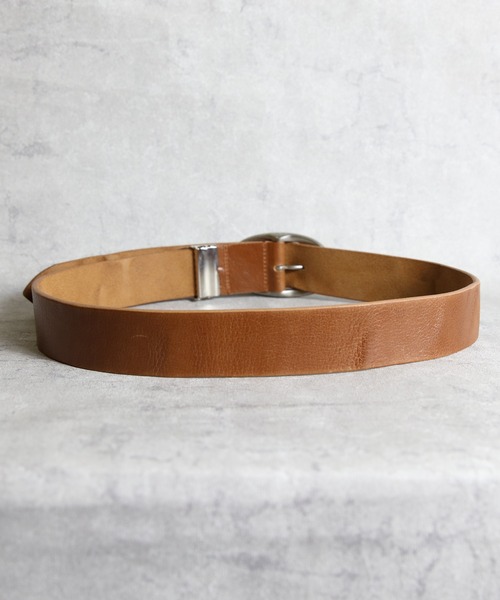 8 ベルト ITALY LEATHER 40mmオーバルバックルレザーベルト メンズ