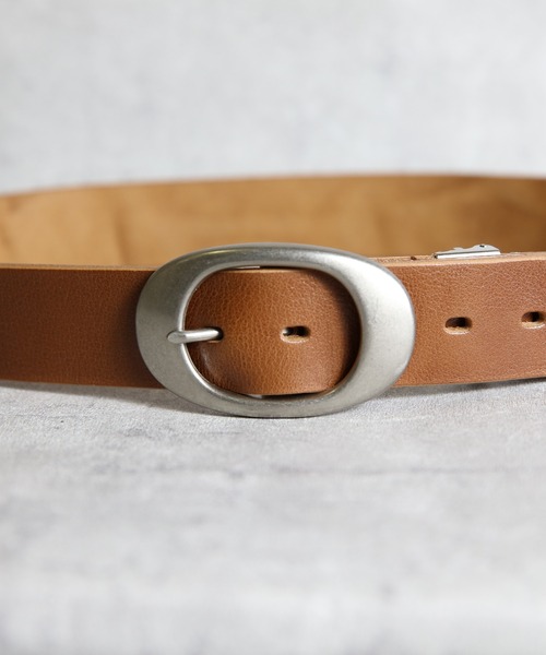 8 ベルト ITALY LEATHER 40mmオーバルバックルレザーベルト メンズ