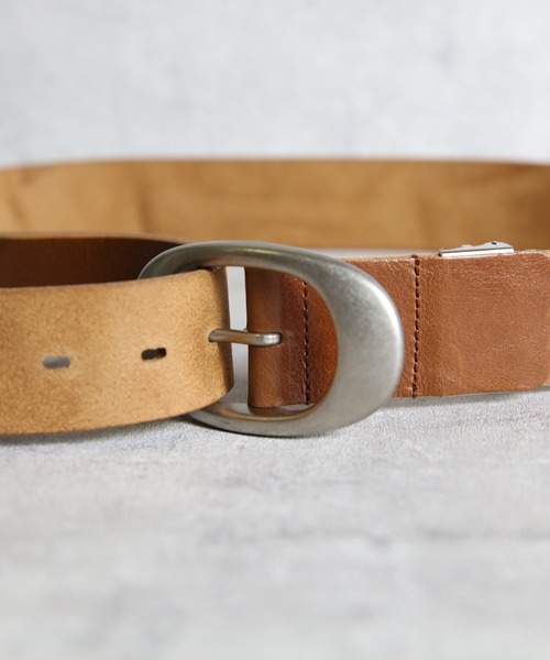 8 ベルト ITALY LEATHER 40mmオーバルバックルレザーベルト メンズ
