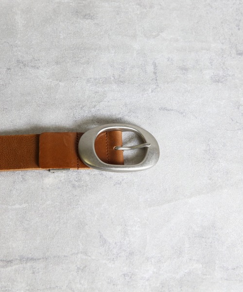 8 ベルト ITALY LEATHER 40mmオーバルバックルレザーベルト メンズ