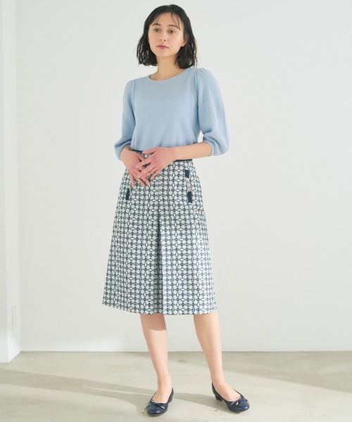 アナイ　七分袖ニット　38 ANAYI 「ANAYI」 7分袖ニット 38 ブルー レディース : ZOZOTOWN
