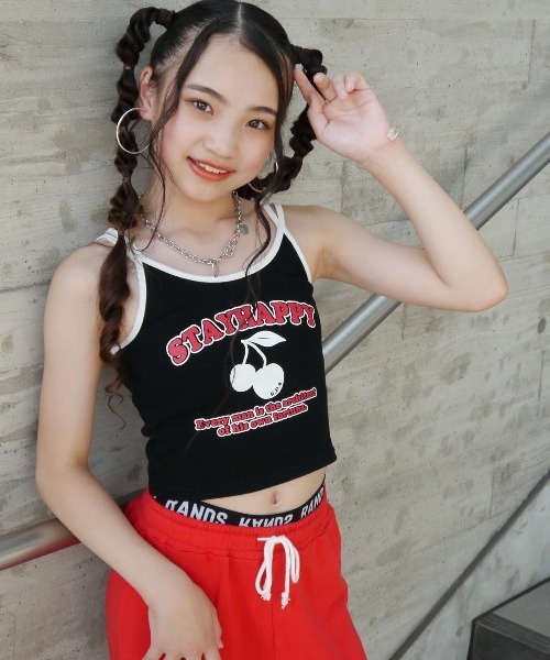 RandS キャミソール 肌着 チェリーpt配色キャミ キッズ 子供服 女の子