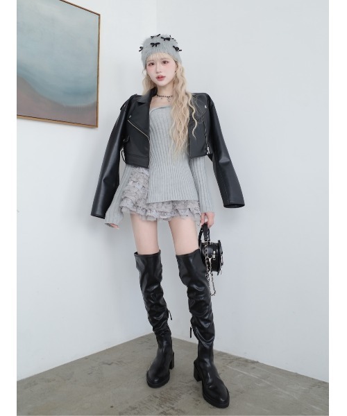 Darich セットアップ ランダムフリルニットセットアップ