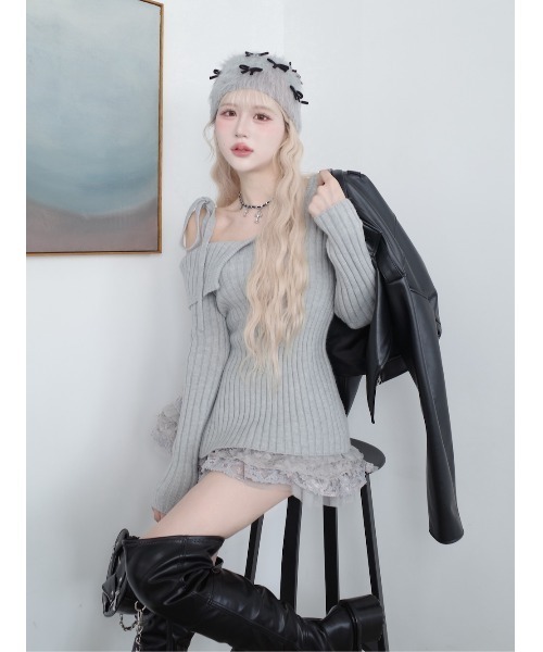 Darich（ダーリッチ） セットアップ ランダムフリルニットセットアップ