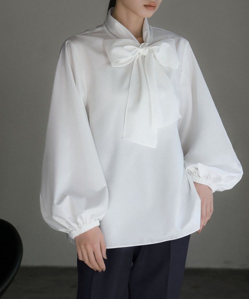 「Flolia」 長袖ブラウス L オフホワイト レディース