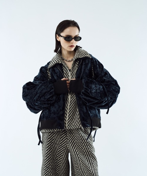 seyto サイズ1 / クラッシュベロアギャザーブルゾン｜seyto（セイト