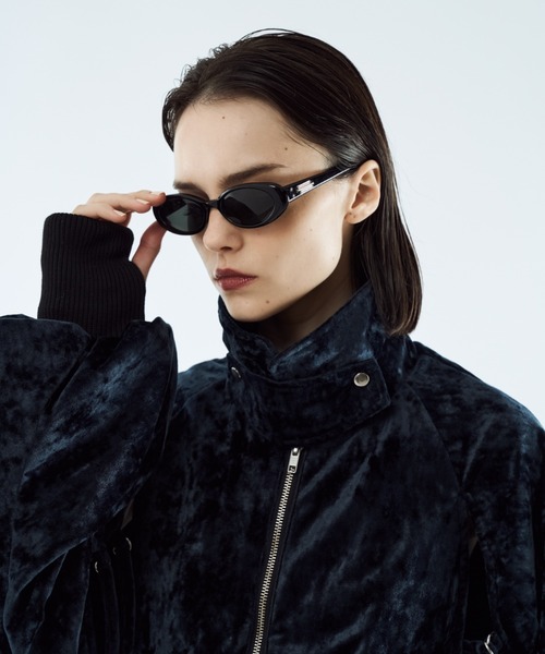 ブルゾン アウター Crush velour gather blouson / クラッシュベロア