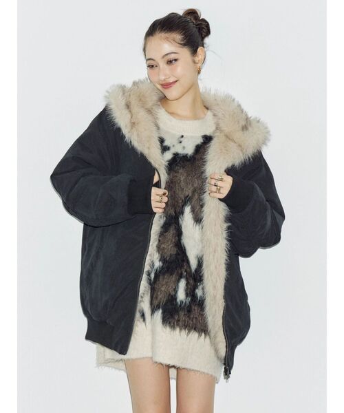 EVRIS（エヴリス） ブルゾン アウター リバーシブルオーバーサイズ