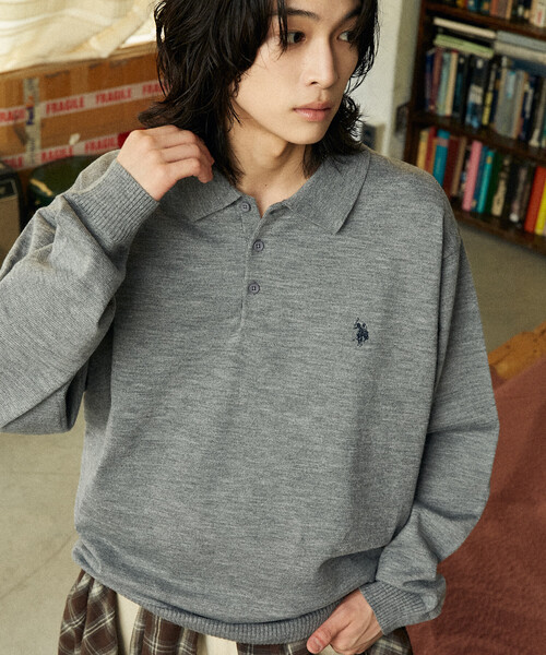 ポロシャツ U.S. POLO ASSN./ユーエスポロアッスン 別注 SWEAT LIKE KNIT POLO/スウェットライクニットポロシャツ(限 | U.S. POLO ASSN. | 11