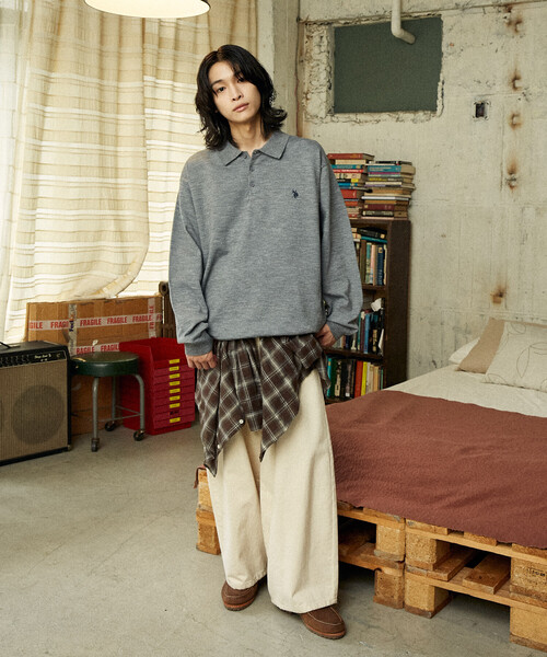 ポロシャツ U.S. POLO ASSN./ユーエスポロアッスン 別注 SWEAT LIKE KNIT POLO/スウェットライクニットポロシャツ(限 | U.S. POLO ASSN. | 13