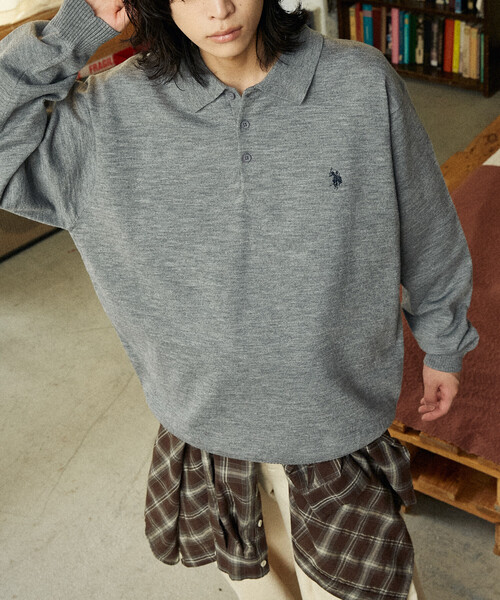 ポロシャツ U.S. POLO ASSN./ユーエスポロアッスン 別注 SWEAT LIKE KNIT POLO/スウェットライクニットポロシャツ(限 | U.S. POLO ASSN. | 17