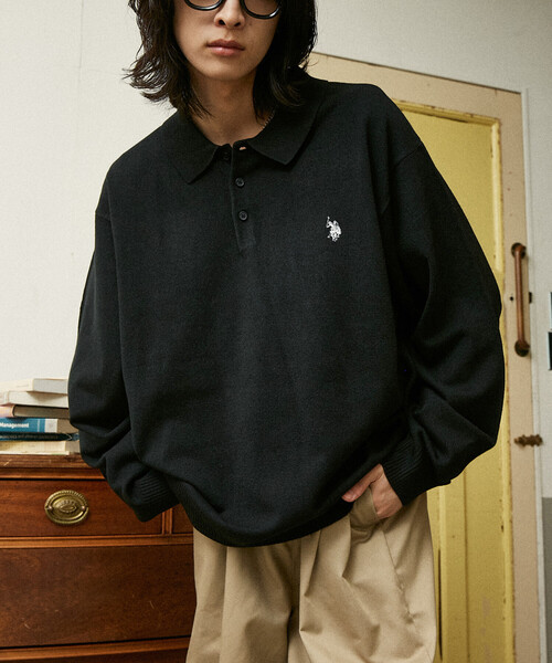 ポロシャツ U.S. POLO ASSN./ユーエスポロアッスン 別注 SWEAT LIKE KNIT POLO/スウェットライクニットポロシャツ(限 | U.S. POLO ASSN. | 20