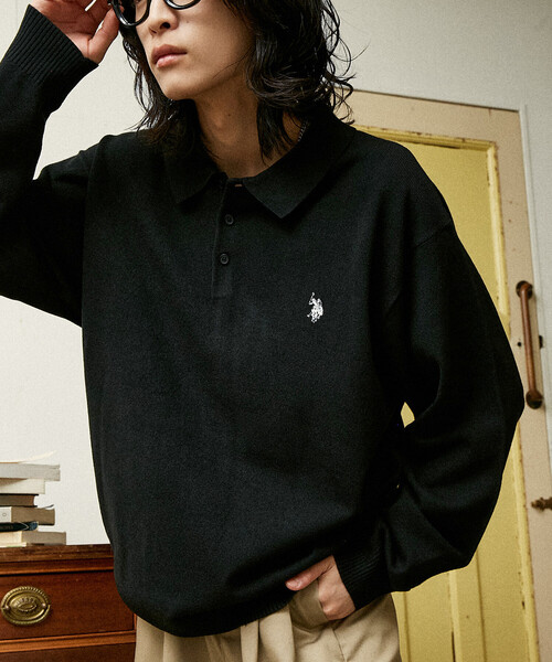 ポロシャツ U.S. POLO ASSN./ユーエスポロアッスン 別注 SWEAT LIKE KNIT POLO/スウェットライクニットポロシャツ(限 | U.S. POLO ASSN. | 22