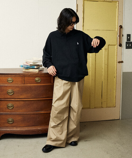 ポロシャツ U.S. POLO ASSN./ユーエスポロアッスン 別注 SWEAT LIKE KNIT POLO/スウェットライクニットポロシャツ(限 | U.S. POLO ASSN. | 25