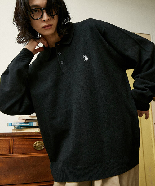 ポロシャツ U.S. POLO ASSN./ユーエスポロアッスン 別注 SWEAT LIKE KNIT POLO/スウェットライクニットポロシャツ(限 | U.S. POLO ASSN. | 26