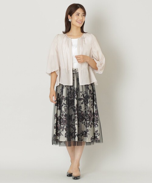 「TO BE CHIC」 7分袖ブラウス 42 ベージュ レディース_画像2